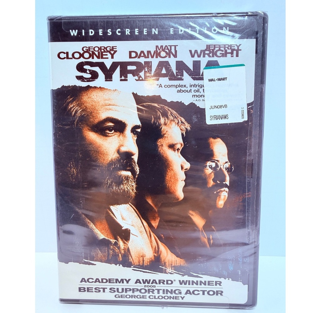 New Sealed Syriana DVD 2005 Widescreen George Clooney Matt Damon Oscar Winner